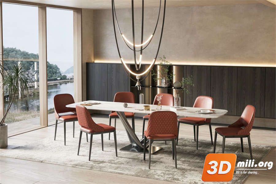Dining Table Set Skp Files
